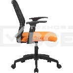 Кресло компьютерное Cactus CS-MC222-BKOR черный, сиденье оранжевый, фото2