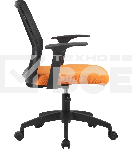 Кресло компьютерное Cactus CS-MC222-BKOR черный, сиденье оранжевый
