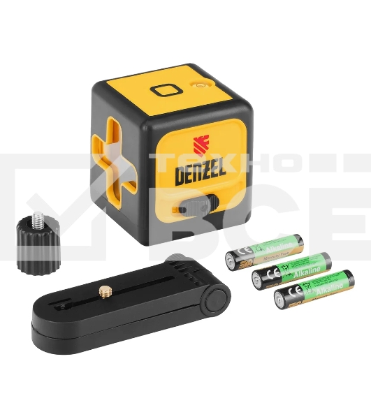 Лазерный уровень Denzel DQB, 30 м, зеленый луч, батарейки, сумка