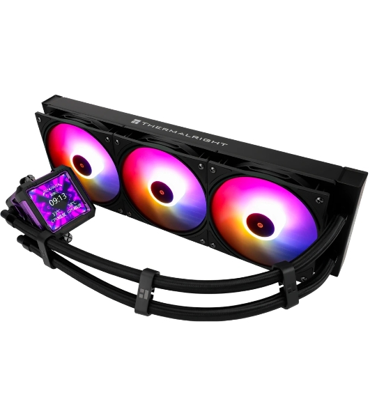 Система жидкостного охлаждения Thermalright Frozen Warframe PRO 360 ARGB Soc-AM5/AM4/1200/1700/1851 черный 4-pin 29.8dB Al LCD Ret (F-WFRAME-PRO-360-BL-ARGB)