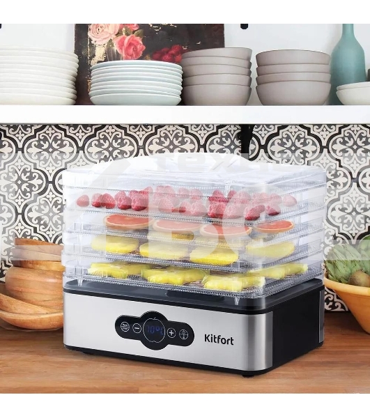 Сушилка для овощей и фруктов Kitfort KT-1914 5под. 240 Вт, черный
