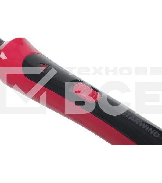 Щипцы для завивки волос Starwind SHE6610 розовый/черный, 10 мм, 180 °C, 1 режим