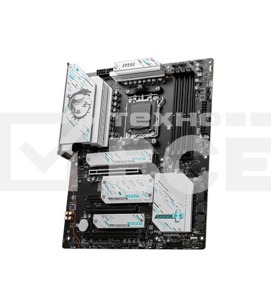 Материнская плата MSI X670E GAMING PLUS, AM5, AMD X670, 4xDDR5, 4xSATA, 4xM.2, 1xPCI-E 5.0 x16, 1xPCI-E 4.0 x4, 1xPCI-E 3.0 x1, 1xHDMI, 1xDP, 1x 2.5Gb LAN, 4xUSB-A 2.0, 4xUSB-A 3.2 Gen 1, 3xUSB-A 3.2 Gen 2, 1xUSB-C 3.2 Gen 2x2, 3x3.5 мм, 7.1, ATX