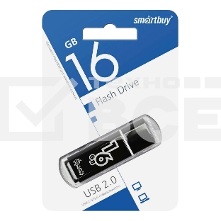 Флеш диск Smartbuy 16Gb Glossy series Black SB16GBGS-K