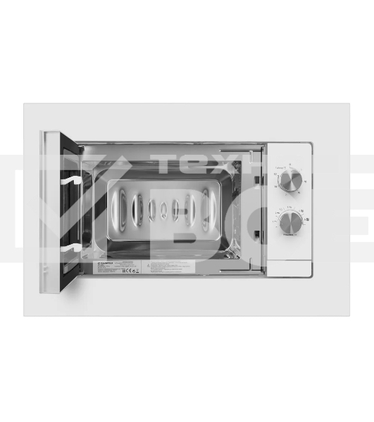 Микроволновая печь встраиваемая Maunfeld JBMO725WH01 белый, 20 л, 700 Вт, переключатели - поворотный механизм