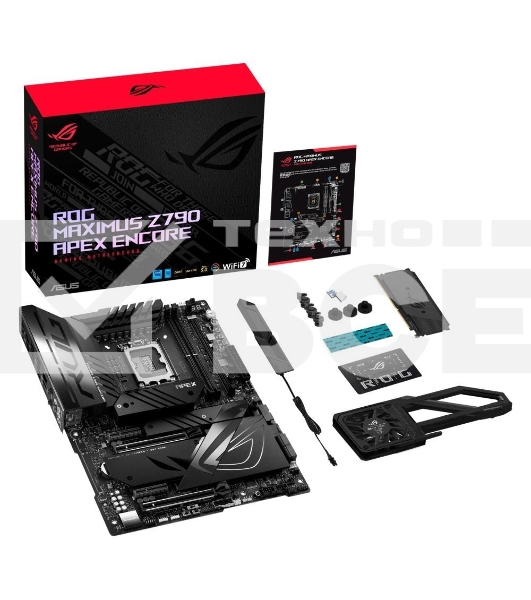 Материнская плата ASUS ROG MAXIMUS Z790 APEX ENCORE, LGA 1700, Intel Z790, 2xDDR5, 4xSATA, 3xM.2, 1xPCIe 5.0 x8, 1xPCIe 5.0 x16, 1x 2.5Gb LAN, 4xUSB-A 3.2 Gen 1, 5xUSB-A 3.2 Gen 2, 5x3.5 мм, 7.1, Standard-ATX