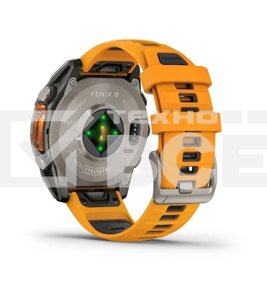 Смарт-часы Garmin Fenix 8 AMOLED Sapphire титановый серый, оранжевый 47мм