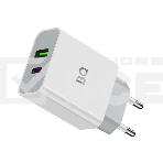 Зарядное устройство BQ Charger 20W2A01 (2 ports Type-C + USB, PD+QC3.0, 20W) белый, фото 1