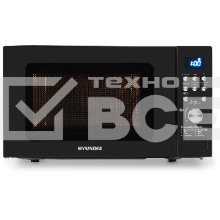 Микроволновая печь Hyundai HYM-D3033 черный, 20 л, 700 Вт, переключатели - кнопки/электронный поворотный механизм