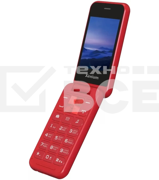 Мобильный телефон Xenium X680 красный раскладной