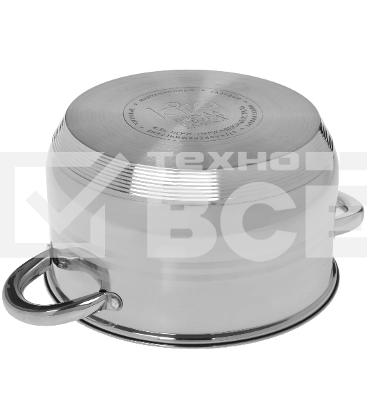 Кастрюля LARA LR02-583 SONATA 24x14,5 см, 6.5 л, нержавеющая сталь, индукция, с крышкой