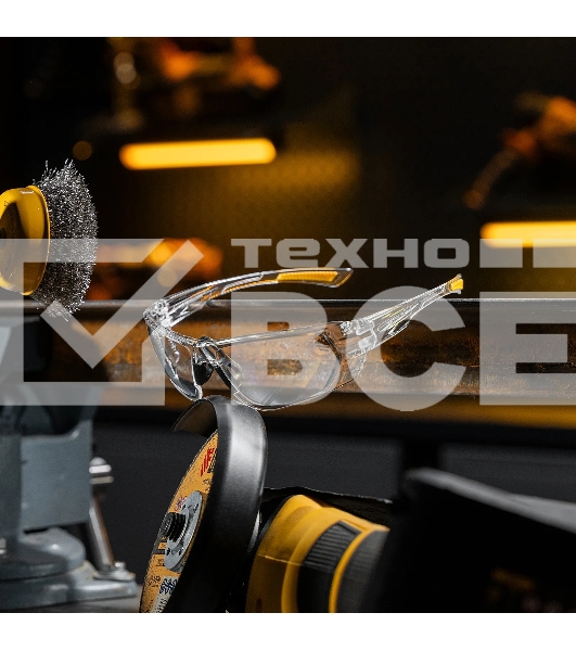 Очки защитные Denzel открытые, поликарбонатные, прозрачная линза