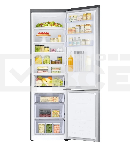 Холодильник Samsung RB38C600CS9/EF серебристый двухкамерный 276/114л морозилка снизу, No Frost