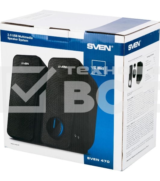 Портативная колонка SVEN 470 12Вт черный