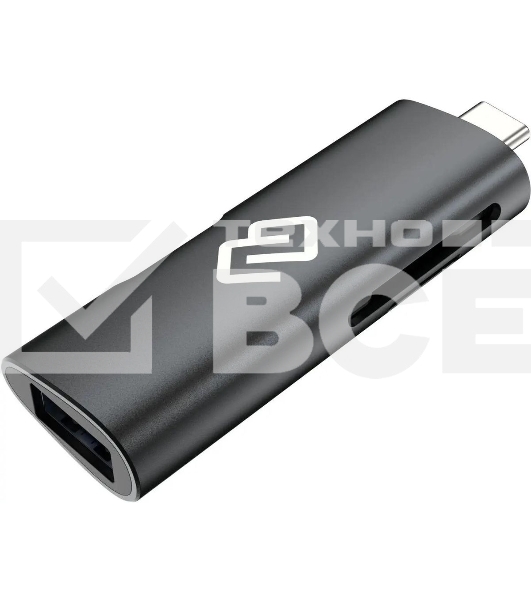 Кард-ридер Digma CR-СU2522-G/серый/SD/TF/micro-SD/micro-SDXC/miсro-SDHC/USB 2.0/USB Type-C/алюминий