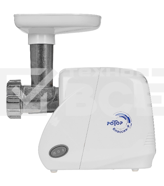 Мясорубка электрическая Ротор Классик-Р ЭМШ 35/300-2 белый, 1500 Вт, 0.6 кг/мин, реверс, насадки - 2
