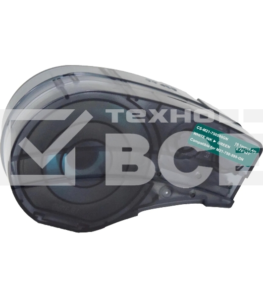 Картридж ленточный Cactus CS-M21-750595GN белый шрифт, зеленый фон (19.1 мм, 6.4 м) для Brady BMP21-PLUS, BMP21-LAB