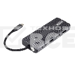 Док-станция HIPER Docking station USB-C HUB 11in1 (1*USB-C 100W PD, 1*HDMI 4K@60Hz, 2*DP 4K@60Hz, 2*USB-A 3.0 (5Gbps data), 1*USB-C 3.0 (5Gbps data), 1*microSD, 1*SD, 1*3.5mm audio, 1*RJ45 Gb), фото2