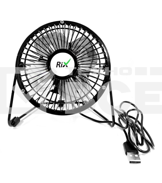 Вентилятор бытовой настольный Rix RDF-1501USB 4 Вт, черный
