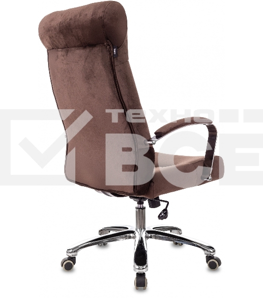 Кресло руководителя Бюрократ T-9928SL Fabric коричневый Italia 6, крестов. металл хром