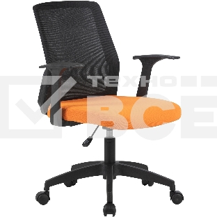 Кресло компьютерное Cactus CS-MC222-BKOR черный, сиденье оранжевый