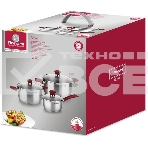 Набор 6 предметов (кастрюли 18, 20, ковш 14) Rondell (ST) RDS-817 Strike, фото7