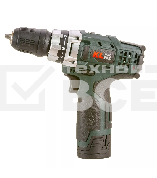 Профессиональный шуруповерт аккумуляторный Klpro KLNM1020 (12 В/2,0 А·ч, 0-1300 об/мин, 12 бит)