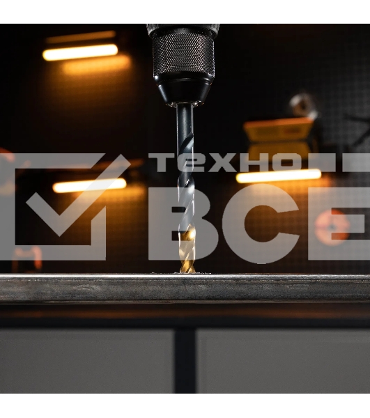 Сверло по металлу Denzel 10 мм, HSS-Tin, Golden Tip, 8 шт.