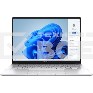 Ноутбук Asus Zenbook 14 UX3405CA-PP477 Core Ultra 9 285H 32Gb SSD512Gb Intel Arc 14' OLED FHD+ (1920x1200) без ОС silver WiFi BT Cam Bag (90NB14W2-M00N00)