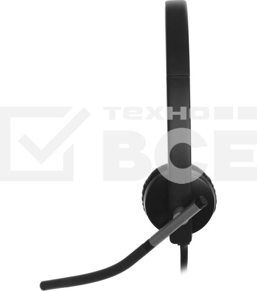 Гарнитура проводная с микрофоном Logitech H650E черный 1.1м 981-000519