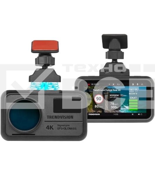 Видеорегистратор с радар-детектором TrendVision Hybrid Signature Real 4K Max GPS ГЛОНАСС черный