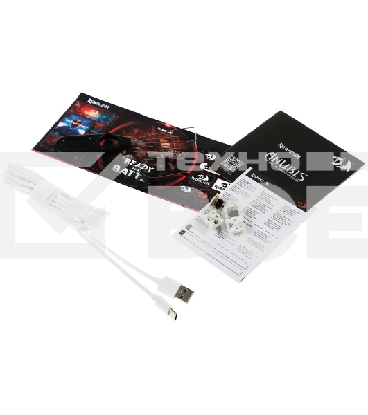 Клавиатура беспроводная Redragon Anubis беспроводная, USB, Bluetooth/Радиоканал, белый