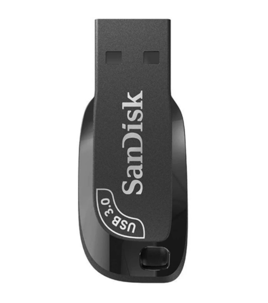 Флешка USB SanDisk Ultra Shift (SDCZ4A64G-F46), 64GB, USB 3.0, R/W 100/45, черный