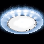 Встраиваемый точечный светильник G214 CL/CH/CLD хром/прозрачный GX53+3W(LED COLD), фото2