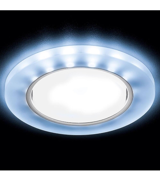 Встраиваемый точечный светильник G214 CL/CH/CLD хром/прозрачный GX53+3W(LED COLD)