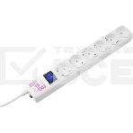 Сетевой фильтр PowerCube, PC 5м 6р, бел. 16А, SPG6-A2, фото2