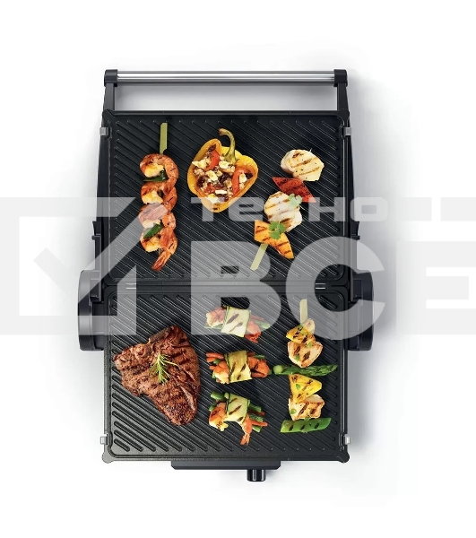 Электрогриль Bosch TCG4104 2000Вт серебристый