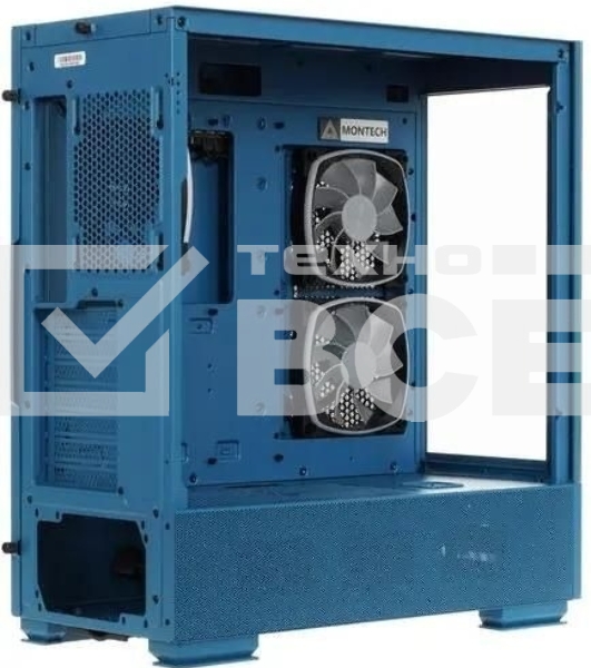 Компьютерный корпус Montech SKY TWO MOROCCO голубой без БП ATX 4x120мм 2xUSB3.0 1xUSB3.1 audio bott PSU