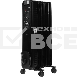 Масляный обогреватель Centek CT-6200 (7 секций) черный, 700/1000/1500Вт, 3 режима, механический термостат