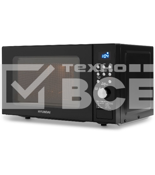 Микроволновая печь Hyundai HYM-D3033 черный, 20 л, 700 Вт, переключатели - кнопки/электронный поворотный механизм