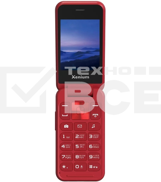 Мобильный телефон Xenium X680 красный раскладной