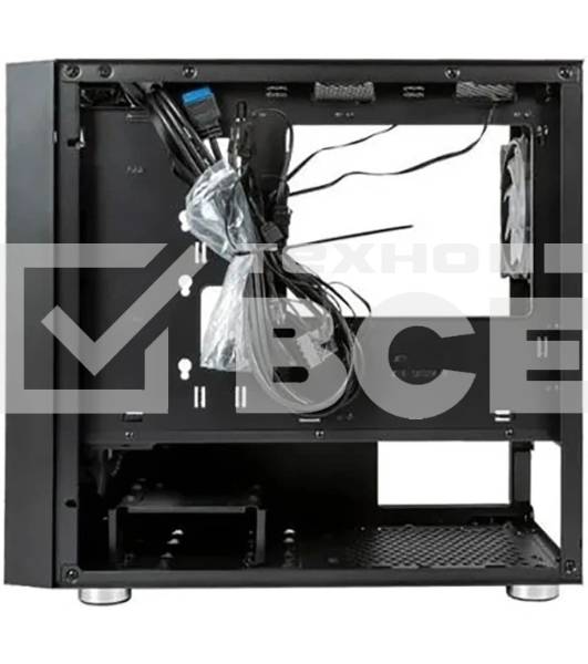 Компьютерный корпус Minitower mATX Eurocase 00-01003410 M07 3ARGb черный без БП закаленное стекло USB 3.0