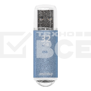 Флешка USB Smartbuy R/W V-Cut series Blue SB32GbVC-B, 32Gb, USB 2.0, R/W 25/15, голубой