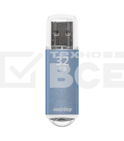 Флешка USB Smartbuy R/W V-Cut series Blue SB32GbVC-B, 32Gb, USB 2.0, R/W 25/15, голубой