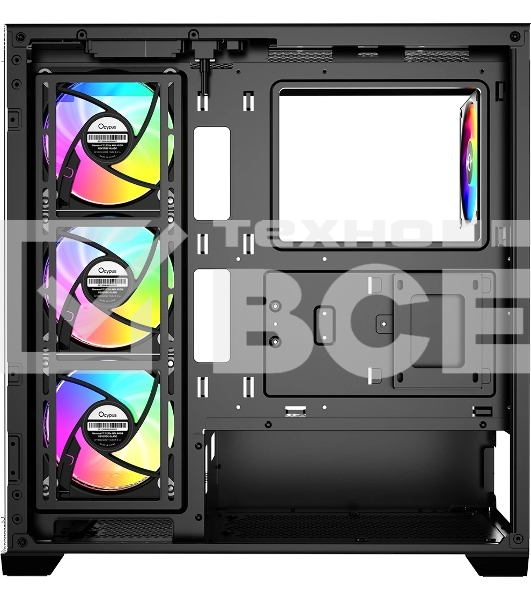 Компьютерный корпус Ocypus Gaммa C72 BK ARGB ATX/win/black/4 ARGB fans/no PSU/Tempered Glass