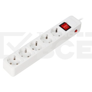 Сетевой фильтр Smartbuy (SBSP-5-18-W) 5 гн х 1,8 м белый