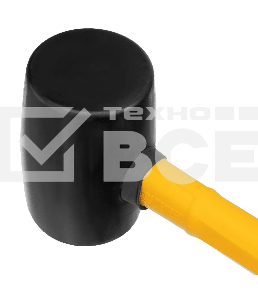 Киянка резиновая Denzel 450 г, черная, фибергласовая рукоятка c TPR покрытием