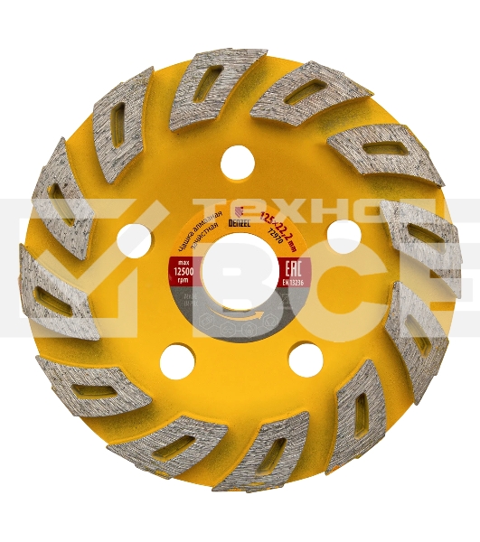 Чашка алмазная зачистная Denzel 125 мм Турбо 72970