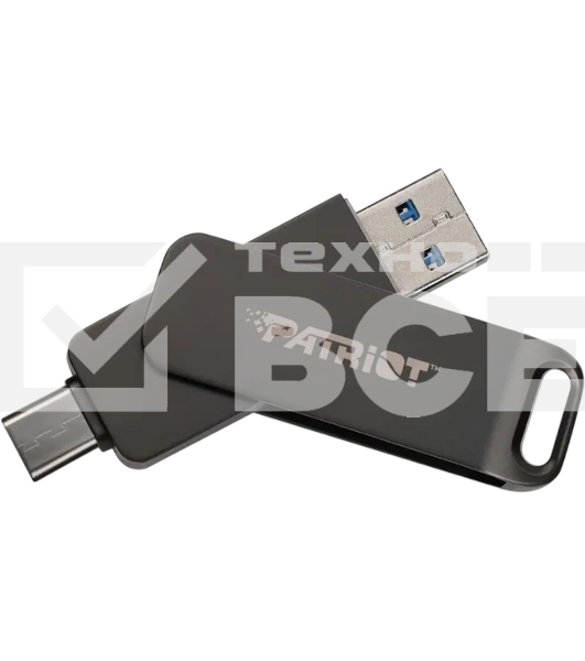 Флешка USB Patriot 32Gb Rage R550 USB 3.2 Gen 1 Swing Type-A+C PE32GR550DSAD черный