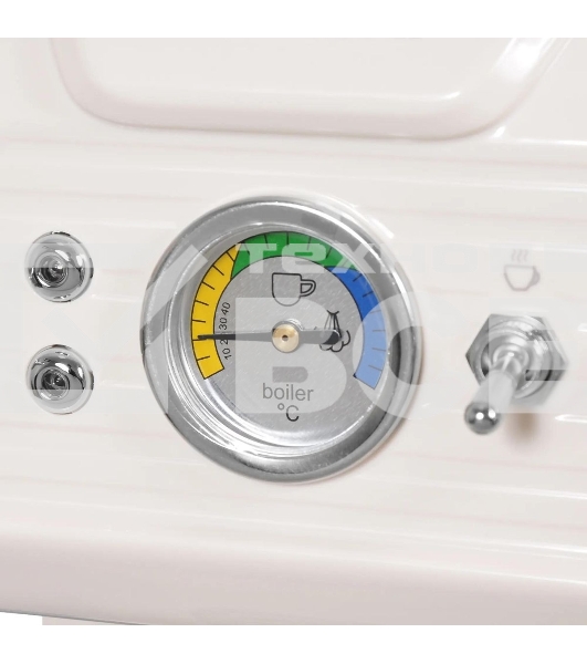 Кофеварка рожковая Hyundai HEM-5300 бежевый/серебристый, исп. кофе - молотый, 1.5 л, 850 Вт, 20 бар